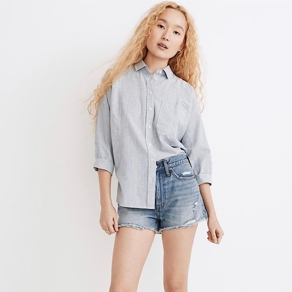 Madewell Relaxed Denim Shorts Renfield Wash Destructed Edition 27 - Picture 1 of 10